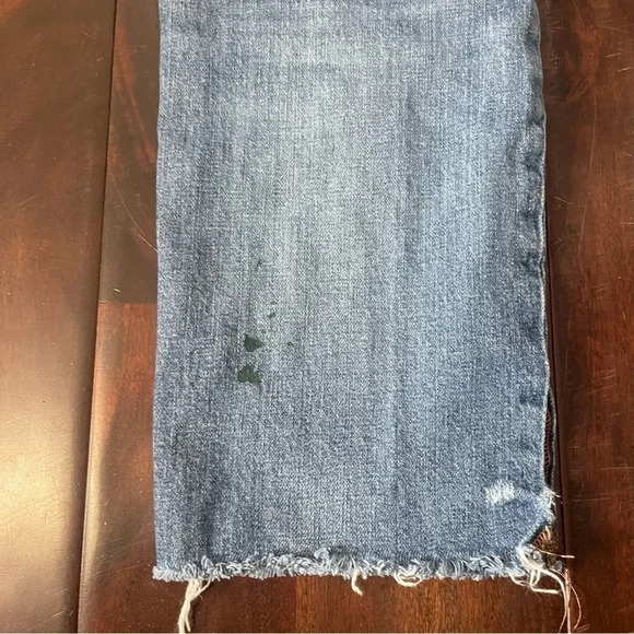 Madewell The Perfect Vintage High Waist Side Slit Crop Jeans Raw Hem size 30 - Picture 12 of 16